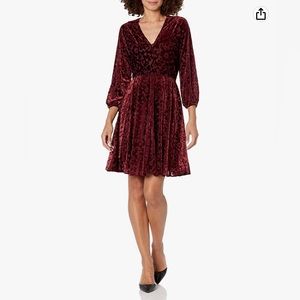 Cabernet Tommy Hilfiger Burnout Velvet Dress